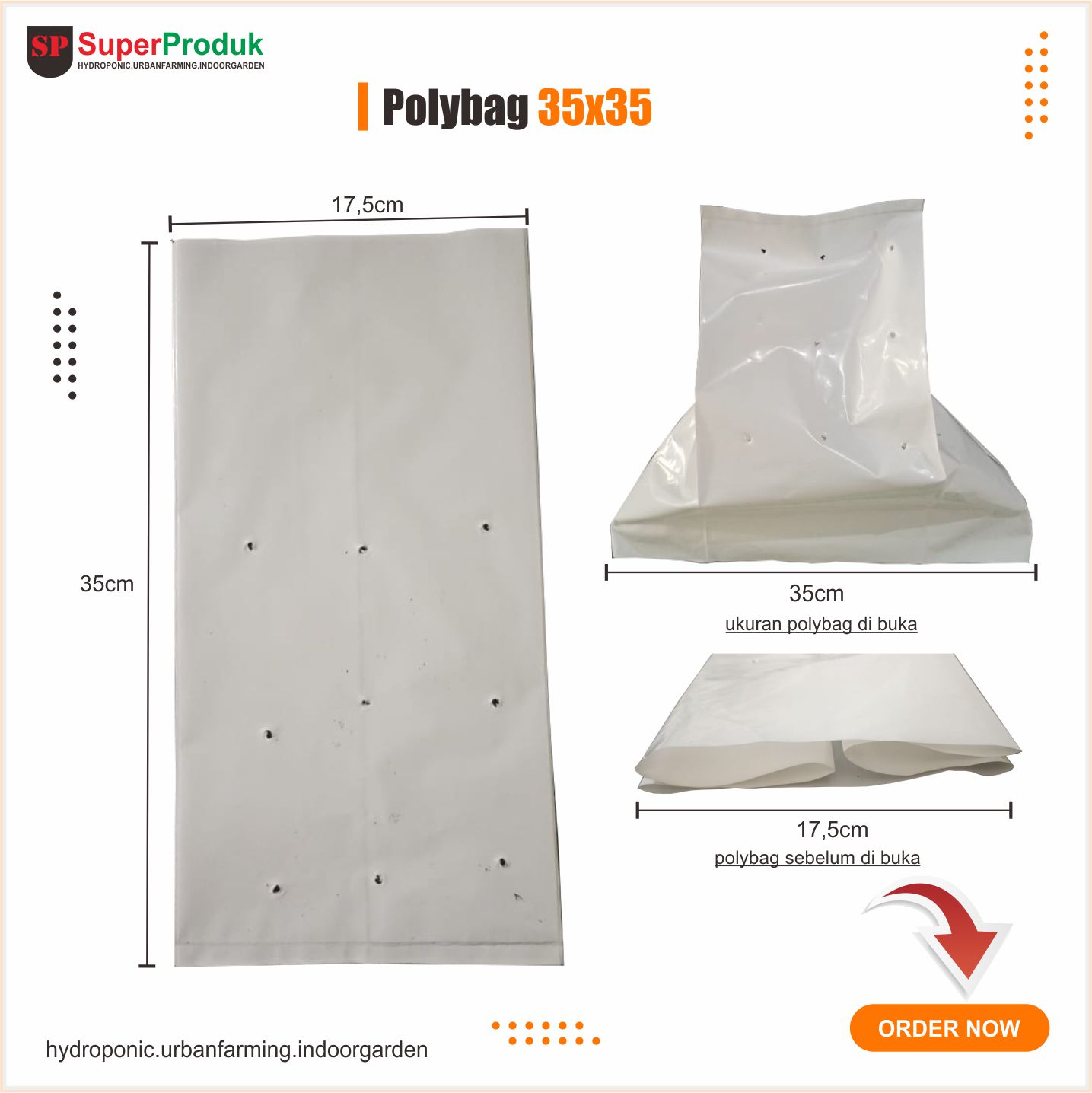 Polybag Putih Ukuran 35x35 1kg
