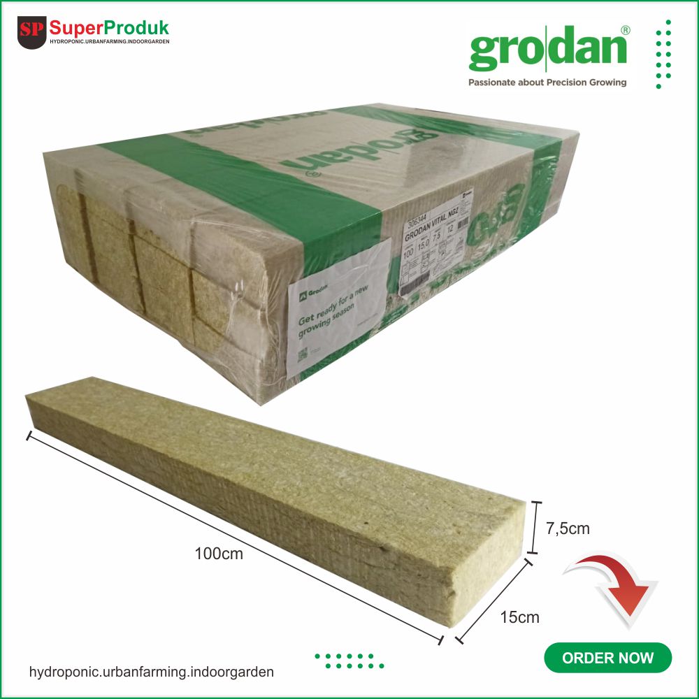 Rockwool Grodan 1ball - Media Tanam Hidroponik 1 ball isi 12slab